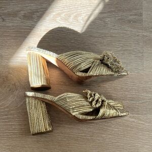 Loeffler Randall Penny Mules Gold